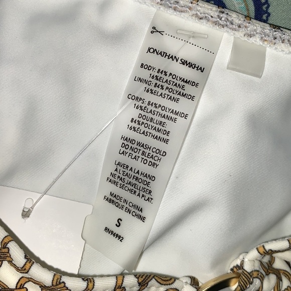 Jonathan Simkhai bikini NWT chain link print lined swim small - Picture 4 of 5
